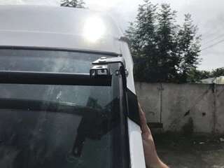 Козирьок на лобове скло (чорний глянець, 5мм) для Mercedes Sprinter W901/902/903/904/905 1995-2006 рр