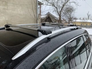 Поперечены на рейлінги під ключ (2 шт) до 140 см, Сірий для Volkswagen Tiguan 2007-2016 рр