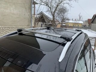 Поперечены на рейлінги під ключ (2 шт) до 140 см, Сірий для Volkswagen Tiguan 2007-2016 рр