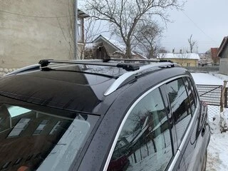 Поперечены на рейлінги під ключ (2 шт) до 140 см, Сірий для Volkswagen Tiguan 2007-2016 рр