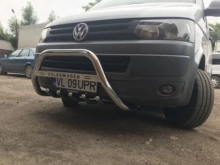 Кенгурятник WT003 (нерж) 60 мм, без напису для Volkswagen T5 2010-2015 рр