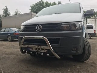 Кенгурятник WT003 (нерж) 60 мм, без напису для Volkswagen T5 2010-2015 рр