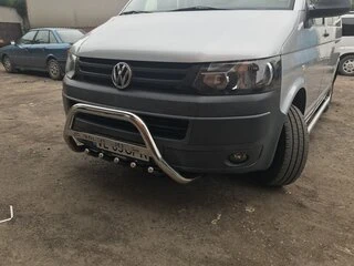 Кенгурятник WT003 (нерж) 60 мм, без напису для Volkswagen T5 2010-2015 рр