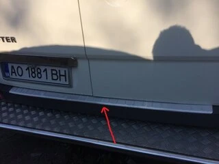 Накладка на бампер задній МАТОВИЙ (Omsa, нерж.) для Mercedes Sprinter W906 2006-2018 рр