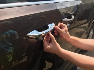 Накладки на ручки (4 шт, нерж) Carmos - Турецька сталь для Volkswagen Sharan 2010- рр