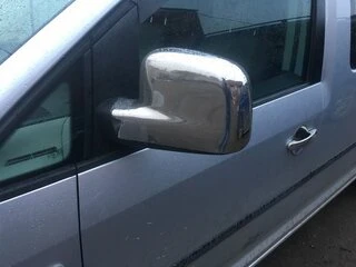 Накладки на дзеркала хром (2 шт) Хромований пластик для Volkswagen Caddy 2010-2015 рр