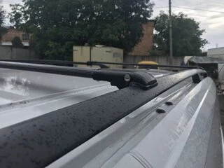 Перемички на рейлінги під ключ (2 шт) Чорний для Mercedes Vito / V-class W447 2014- рр