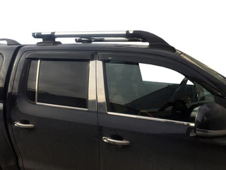 Молдинги дверних стійок (6 шт, нерж) для Volkswagen Amarok 2010-2022 рр