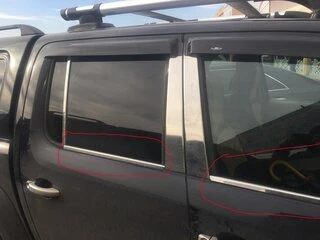 Окантовка вікон (4 смужки, нерж) Carmos - Турецька сталь для Volkswagen Amarok 2010-2022 рр