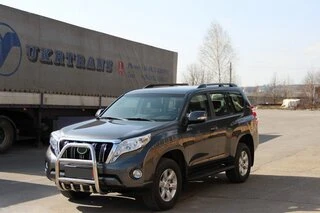 Кенгурятник QT007 (нерж) для Toyota Land Cruiser Prado 150