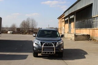 Кенгурятник QT007 (нерж) для Toyota Land Cruiser Prado 150