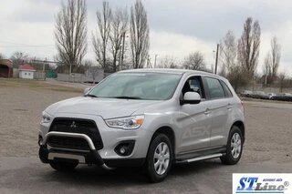 Бокові пороги Allmond Grey (2 шт., алюм.) для Mitsubishi ASX 2010-2023 рр