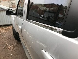 Молдинг скла (4 шт, нерж) Carmos - Турецька сталь для Dacia Duster 2008-2018 рр