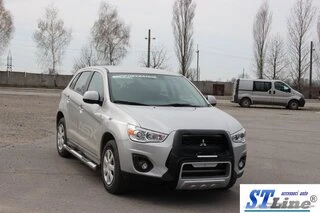 Бічні труби BB002 (2 шт., нерж.) для Mitsubishi ASX 2010-2023 рр
