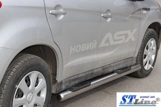 Бічні труби BB002 (2 шт., нерж.) для Mitsubishi ASX 2010-2023 рр