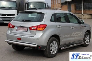 Бічні труби BB002 (2 шт., нерж.) для Mitsubishi ASX 2010-2023 рр