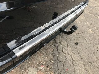 Накладка на задній бампер із загином (Carmos V1, нерж) для Mercedes Vito W639 2004-2014 рр