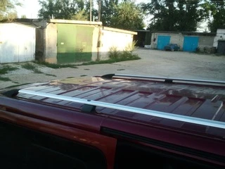 Рейлінги Хром ( пласт. ніжки) Коротка, Чавунні ніжки для Opel Vivaro 2001-2015 рр