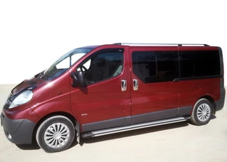 Бокові пороги Rainbow (2 шт., Алюміній) Довга база для Nissan Primastar 2002-2014 рр