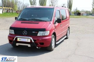 Бокові пороги Fullmond (2 шт., алюм.) для Mercedes Vito W638 1996-2003 рр
