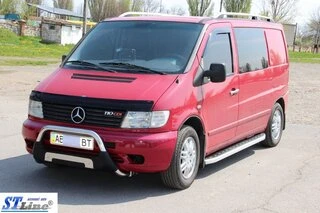 Бокові пороги Fullmond (2 шт., алюм.) для Mercedes Vito W638 1996-2003 рр