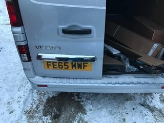 Планка над номером (нерж) Carmos - Турецька сталь для Opel Vivaro 2015-2019 рр