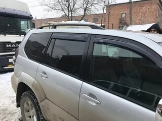 Рейлінги Чорні турецькі Металеві ніжки для Toyota Land Cruiser Prado 120