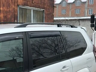 Рейлінги Чорні турецькі Металеві ніжки для Toyota Land Cruiser Prado 120