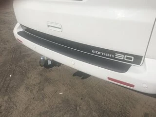 Накладка на задній бампер із загином (ABS-пластик) Матова для Volkswagen T5 Transporter 2003-2010 рр