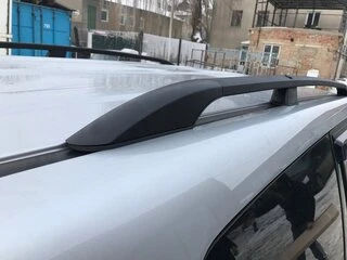 Рейлінги Чорні турецькі Металеві ніжки для Toyota Land Cruiser Prado 120