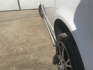 Бічні труби (2 шт., нерж) 60мм, Довга база для Volkswagen T5 Transporter 2003-2010 рр