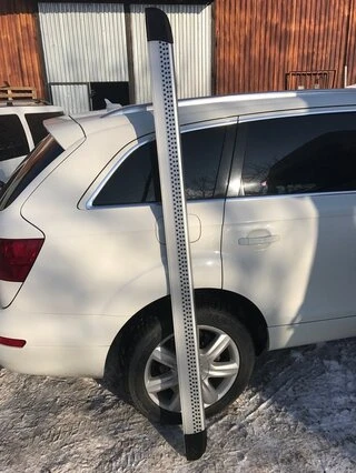 Бічні труби (2 шт., нерж) 60мм, Довга база для Volkswagen T5 Transporter 2003-2010 рр