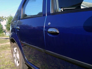 Накладки на ручки (4 шт., нерж.) Carmos - Турецька сталь для Dacia Logan I 2005-2008 рр