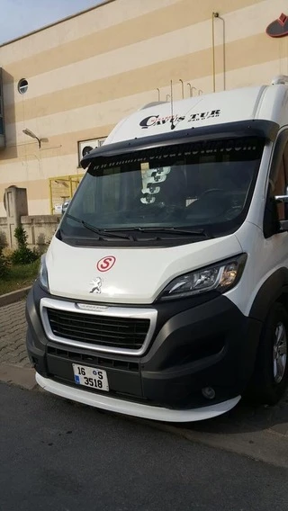 Козирьок на лобове скло (чорний глянець, 5мм) для Fiat Ducato 2006-2025 рр