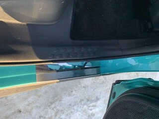 Накладки на пороги Натанико (4 шт., нерж.) Premium - стрічка 3М, 0.8 мм для Toyota C-HR 2016&ndash;2023 рр