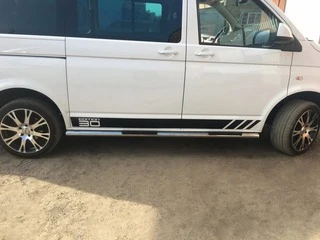 Бічні труби (2 шт., нерж) 70мм, Довга база для Volkswagen T5 2010-2015 рр