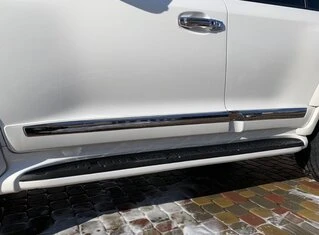 Комплект дверних молдингів (2008-2016) Білий колір для Toyota Land Cruiser 200