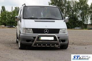 Кенгурятник WT003/4 (нерж.) без напису, 51мм для Mercedes Vito W638 1996-2003 рр