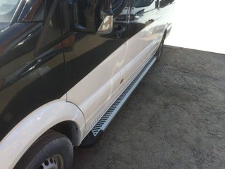 Бокові пороги Line (2 шт., Алюміній) Середня база для Mercedes Sprinter W906 2006-2018 рр