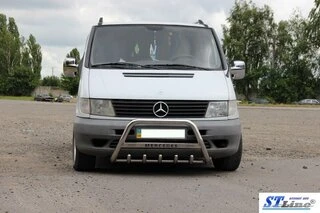 Кенгурятник WT003/4 (нерж.) без напису, 51мм для Mercedes Vito W638 1996-2003 рр