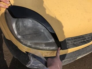 Війки (2 шт., Чорний ABS) (2003-2008) Чорний мат для Renault Kangoo рр