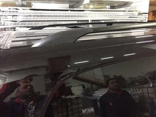 Рейлінги чорні ELITE (пласт. ніжки) Коротка база (SHORT) для Mercedes Vito / V-class W447 2014- рр