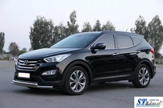Передня дуга ST014 (нерж.) для Hyundai Santa Fe 3 2012-2018 рр