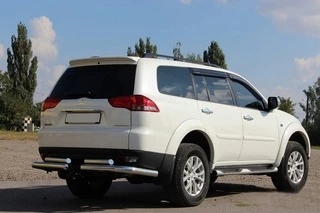 Задній захист AK003-Special (2 шт., нерж) для Mitsubishi Pajero Sport 2008-2015 рр