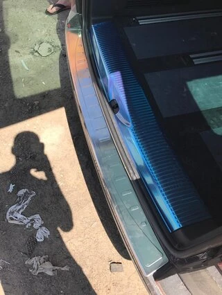 Накладка на задній бампер Omsa Мат (1 двері, нерж) для Volkswagen T6