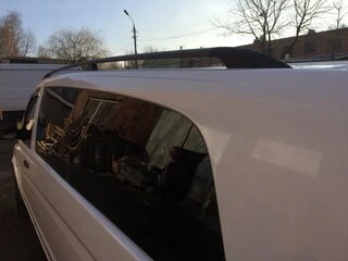 Рейлінги чорні ELITE (пласт. ніжка) Коротка база (Short, Compact) для Mercedes Viano 2004-2014 рр