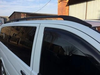 Рейлінги чорні ELITE (пласт. ніжка) Коротка база (Short, Compact) для Mercedes Viano 2004-2014 рр