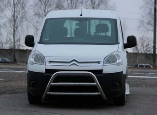 Кенгурятник WT022 (нерж.) для Peugeot Partner Tepee 2008-2018 рр