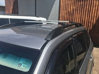 Перемички на рейлінги під ключ (2 шт) до 140 см, Сірий для Subaru Forester 2008-2013 рр