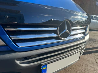 Накладки на решітку широкі (2002-2006, 6 частин, нерж) для Mercedes Sprinter W901/902/903/904/905 рр